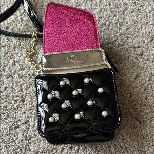 Betsey Johnson lipstick crossbody.